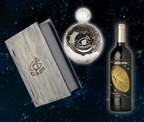 Caelestis case with organic perfume and biodynamic wine